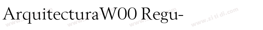 ArquitecturaW00 Regu字体转换